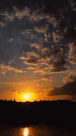 sunset over the danube